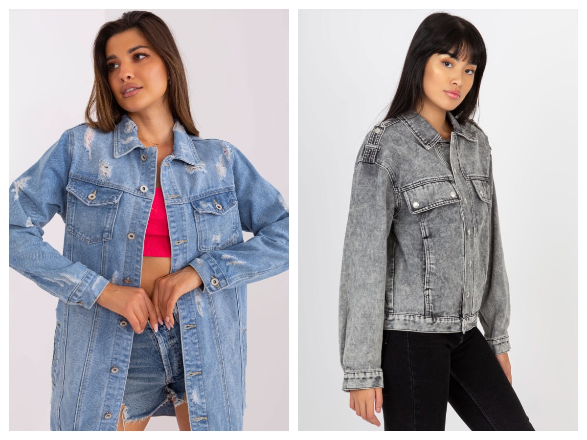 Kurtki jeansowe damskie w rockowym stylu na eButik.pl Klasyczne kurtki jeansowe damskie