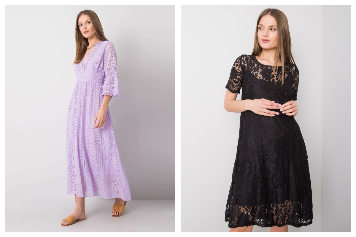 Koronkowa sukienka maxi w stylu boho