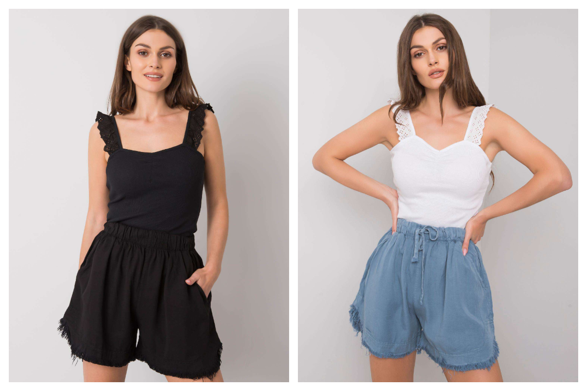 Krótkie topy z koronką na ramiączkach w modnych stylizacjach na lato Biały dopasowany krótki top z koronką na ramiączkach