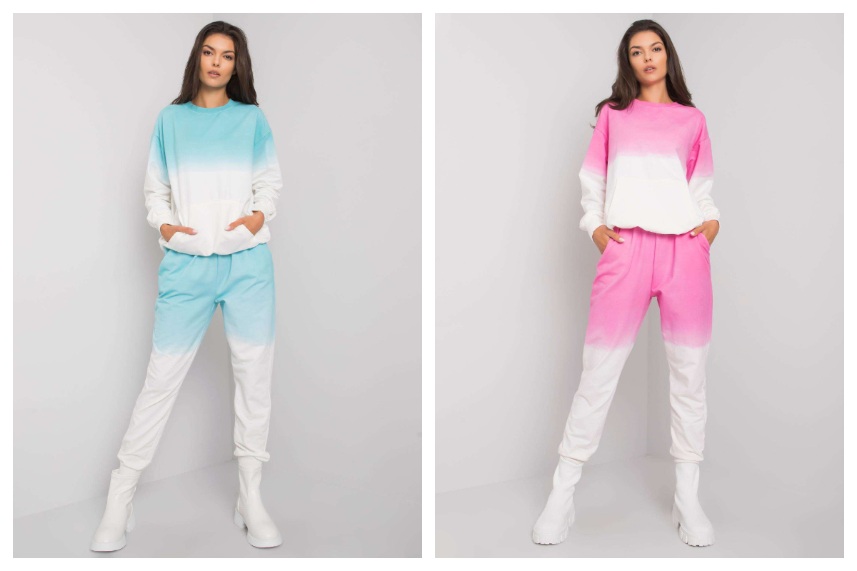Komplet ombre w kolorze różowo-biały ze sklepu ebutik.pl