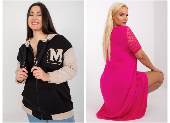 Odzież hurtowa plus size to m.in. modne sukienki z krótkim rękawem