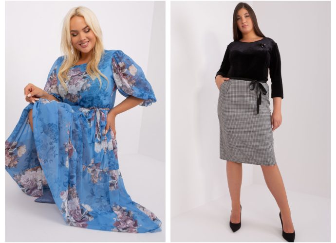 Sukienka plus size w kwiaty