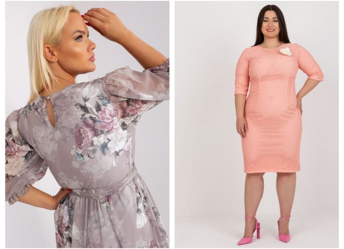 Sukienki na wesele plus size w kwiaty