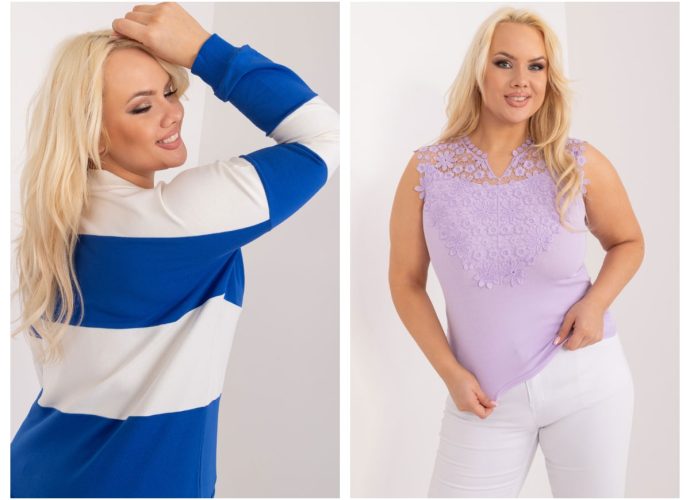 Moda plus size - stylowa odzież w paski