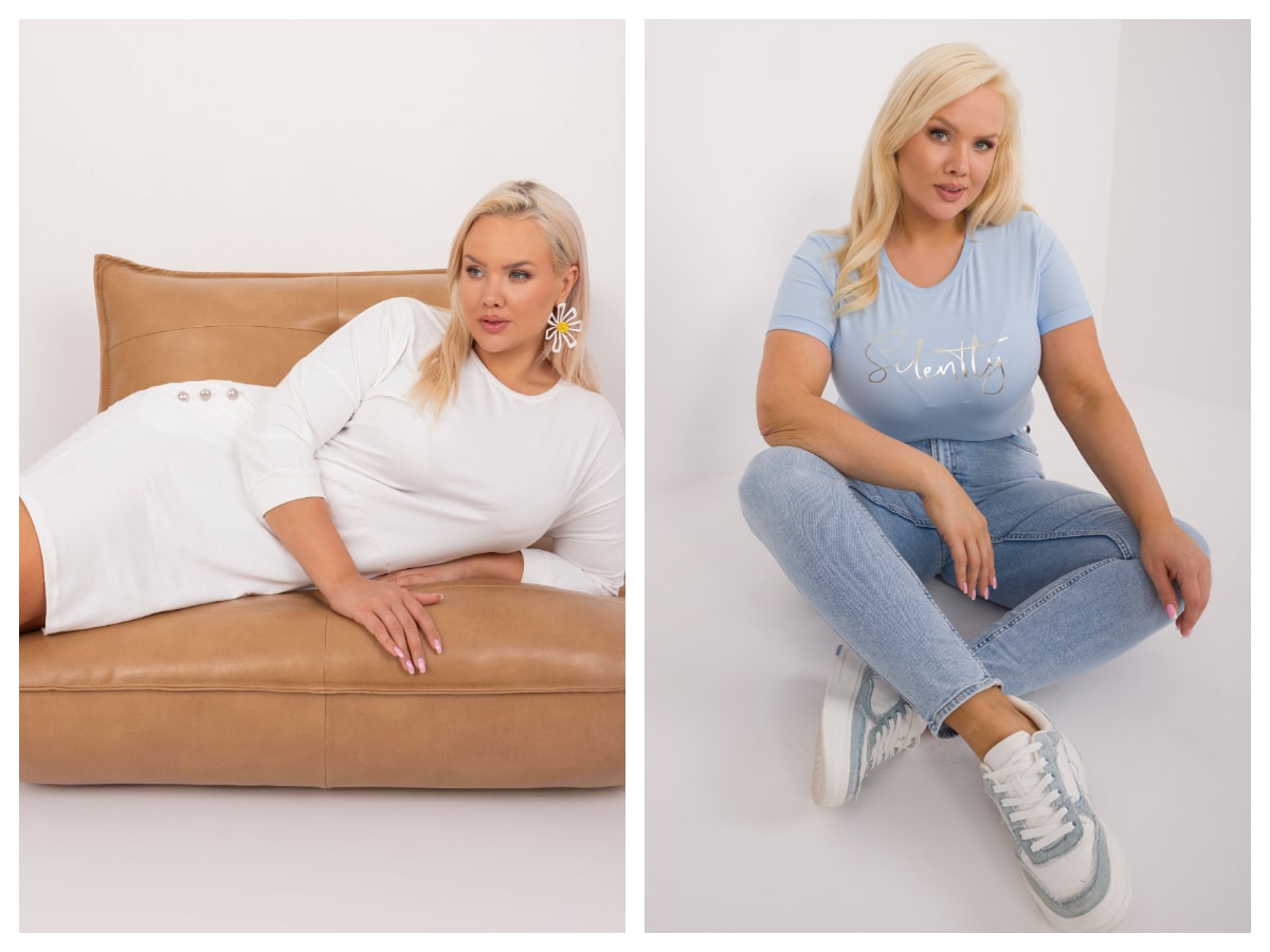 Odzież plus size basic - stylowe t-shirty